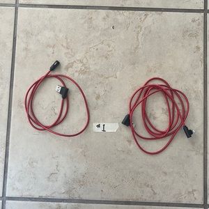 I phone corded USB charging cables Red (2)